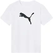 Puma teamRISE Logo Cotton Shirt Junior Wit - Zwart 140