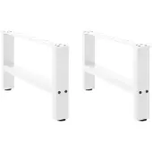 vidaXL Salontafelpoten 2 st 70x(30-31) cm staal wit