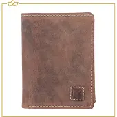 Attrezzo Portemonnee Heren - Bruin - 100% Leer