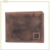 Attrezzo Portemonnee Heren - Bruin - 100% Leer