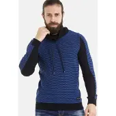 Cipo & Baxx Trui donkerblauw / zwart