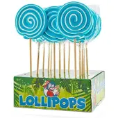 FELKO Grote Spiraallollie Blauw - 20 stuks x 80 gram
