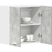 vidaXL Keukenbovenkast 60x31x60 cm spaanplaat betongrijs