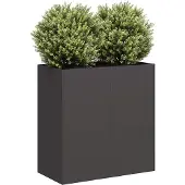 vidaXL Plantenbak 80x40x80 cm koudgewalst staal zwart