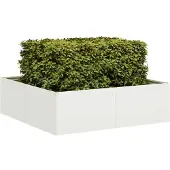 vidaXL Plantenbak 100x100x30 cm staal wit