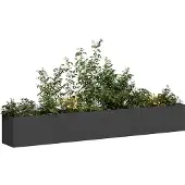 vidaXL Plantenbak 280x40x40 cm koudgewalst staal zwart