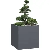 vidaXL Plantenbak 80x80x80 cm staal antracietkleurig