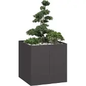 vidaXL Plantenbak 80x80x80 cm staal zwart