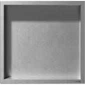 Looox Box inbouwnis 30x30cm RVS Geborsteld