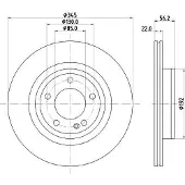 Hella 8DD 355 135-171 Remschijf