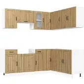 vidaXL 11-delige Keukenkastenset Kalmar bewerkt hout artisanaal eiken