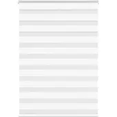 vidaXL Zebra rolgordijn 110x150 cm stofbreedte 105,9cm polyester wit