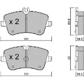 AISIN BPMB-1007 Remblokken