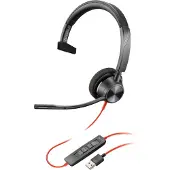 HP Blackwire C5220 On Ear headset Computer Kabel Stereo Zwart Noise Cancelling Headset, Volumeregeling, Microfoon