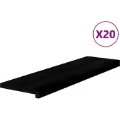 vidaXL Traptreden 20 st 90x25x2 cm massief eikenhout bruin-zwart