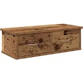 vidaXL Wandkast 60x26x18,5 cm bewerkt hout oud houtkleurig