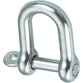 BREG RVS D-sluiting met onverliesbare pin