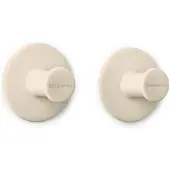 Brabantia ReNew Handdoekhaakjes - 2 stuks - Zonder Boren - Soft Beige