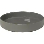 Blomus Diep bord PILAR 20 cm, donkergrijs, keramiek,