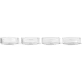 Ferm Living Ripple Serveerkom 4 Stuks Doorzichtig - Serveerkommen Mondgeblazen Glas Clear - 1104266335
