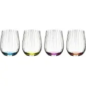 Riedel Tumbler Glas optical Happy O - Ribbel - 337 ml - 4 stuks