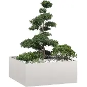 vidaXL Plantenbak 100x100x40 cm roestvrij staal