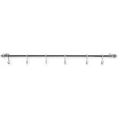 Eva Trio keukentang met 6 st. S-haken Polished steel