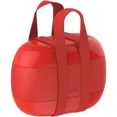 Alessi Lunchtrommel FOOD A PORTER, 2 trommels, rood,