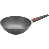Woll 11030IL wokpan, diameter tot 30 cm, gietijzer/gegoten aluminium, geschikt voor inductiekookplaten, antiaanbaklaag, afneembaar handvat