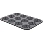 De Buyer Taartjes-bakvorm, voor 12 taartjes, staal,