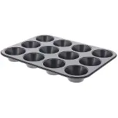 De Buyer Muffinvorm, 12 vormpjes, met anti-aanbaklaag,