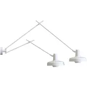 Grupa Products Wandlamp Arigato, wit / opaal, Werkkamer / Kantoor, metaal, wandlamp