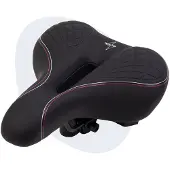 Voltano Zen Fietszadel Met Antislip Gelpads - Zwart / Rood
