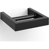 Zack Linea toiletrolhouder 15x15,2x3cm zwart