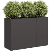 vidaXL Plantenbak 120x40x80 cm koudgewalst staal zwart