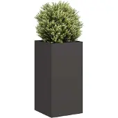 vidaXL Plantenbak 40x40x80 cm koudgewalst staal zwart