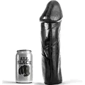 All Black Zwarte realistische dildo met grote eikel
