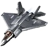 Sluban J‑35 Stealth Aircraft bouwspeelgoed kinderen vanaf 12 jaar - Constructiespeelgoed modelbouw - bouwdoos met 812 bouwstenen - M38-B1186