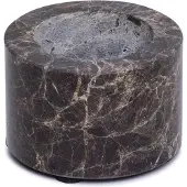 Mooisa - Marmer waxinelichthouder S Ø6x4cm bruin