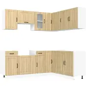 vidaXL 11-delige Keukenkastenset Lucca bewerkt hout sonoma eikenkleur