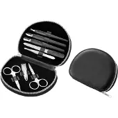 Walzvital Manikür-Set, 8-teilig, Kunstleder-Etui, schwarz