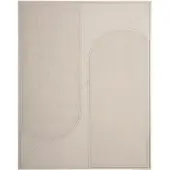 MUST Living Wall Panel Elyn Cream large,127x102x4 cm, cream jute
