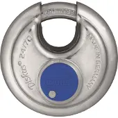 ABUS Discushangslot - 70mm - RVS - met blauwe beschermkap (Verpakt in blister)