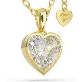 SERASAR Zilveren Damesketting [Love] - Goud - 18-Karaats Gouden Sieraden