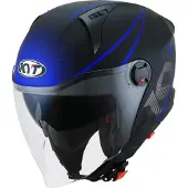 Kyt D-City Colorful Mat Blauw Jethelm Maat M