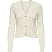 ONLY Gebreid vest 'ONLKatia' wolwit