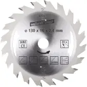 Wolfcraft - Cirkelzaagblad 130x16mm - 20 Tanden - Zaagblad voor Cirkelzaag - Serie Zilver - 6456000