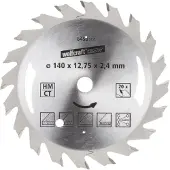 Wolfcraft - Cirkelzaagblad 140x12,75mm - 20 Tanden - Zaagblad voor Cirkelzaag - Serie Zilver - 6458000