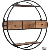 Benoa Siletz Wall Hanger 3 Drawers 80 cm (Naturel, 80x80x16cm)