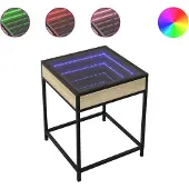 vidaXL Nachtkastje met Infinity LED 40x40x51 cm sonoma eikenkleurig